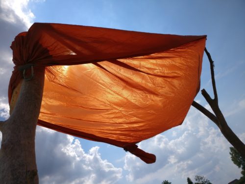 Exped Travel Hammock als Sonnenschutz