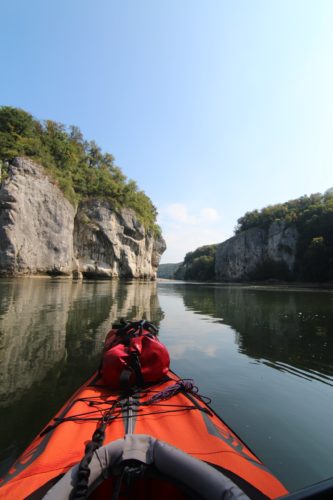 Mit dem Kajak im Donaudurchbruch
